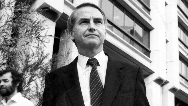 9 October 1987 - Tony Fitzgerald QC head of the police corruption inquiry ( file) Picture: File