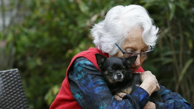 Pam Brown was left devastated when with her dog Masie ate a piece of meat laced with rat bait. Picture: AAP IMAGE/ Tim Pascoe