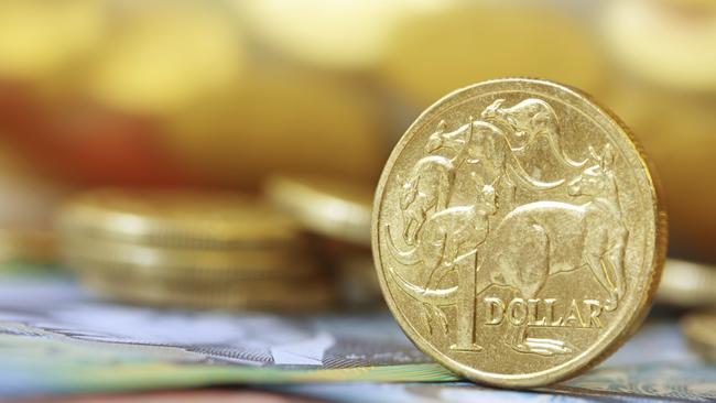 Australian money background. Soft focus, shallow DOF, with lots of copy space.