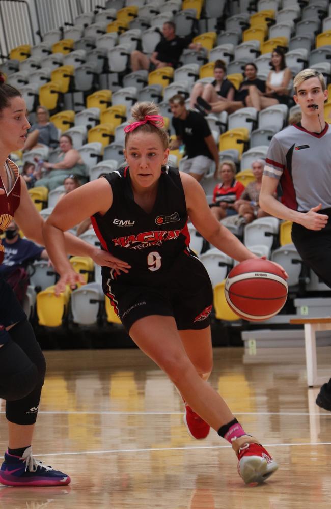 Mackay Meteorettes star Paris Santacaterina. Picture: Basketball Queensland