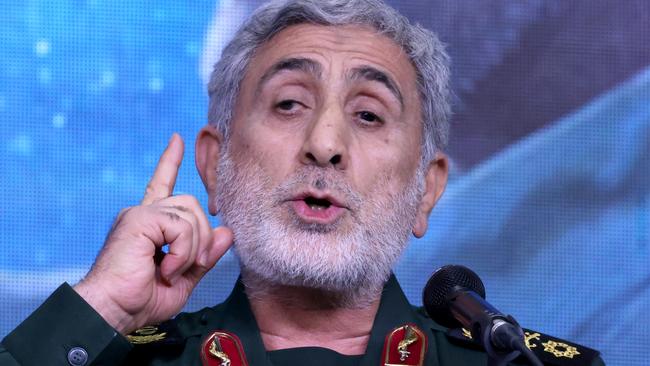 The commander of the Quds Force of the Islamic Revolutionary Guard Corps, Esmail Qaani, is reportedly under arrest in Iran. Picture: AFP.