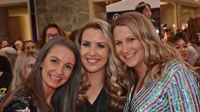 Elizabeth Rogers, Abby Toleman and Tenille Barrett at Australian premiere of ‘Elvis’ at Event Cinemas Pacific Fair, Broadbeach. Pic: Regina King