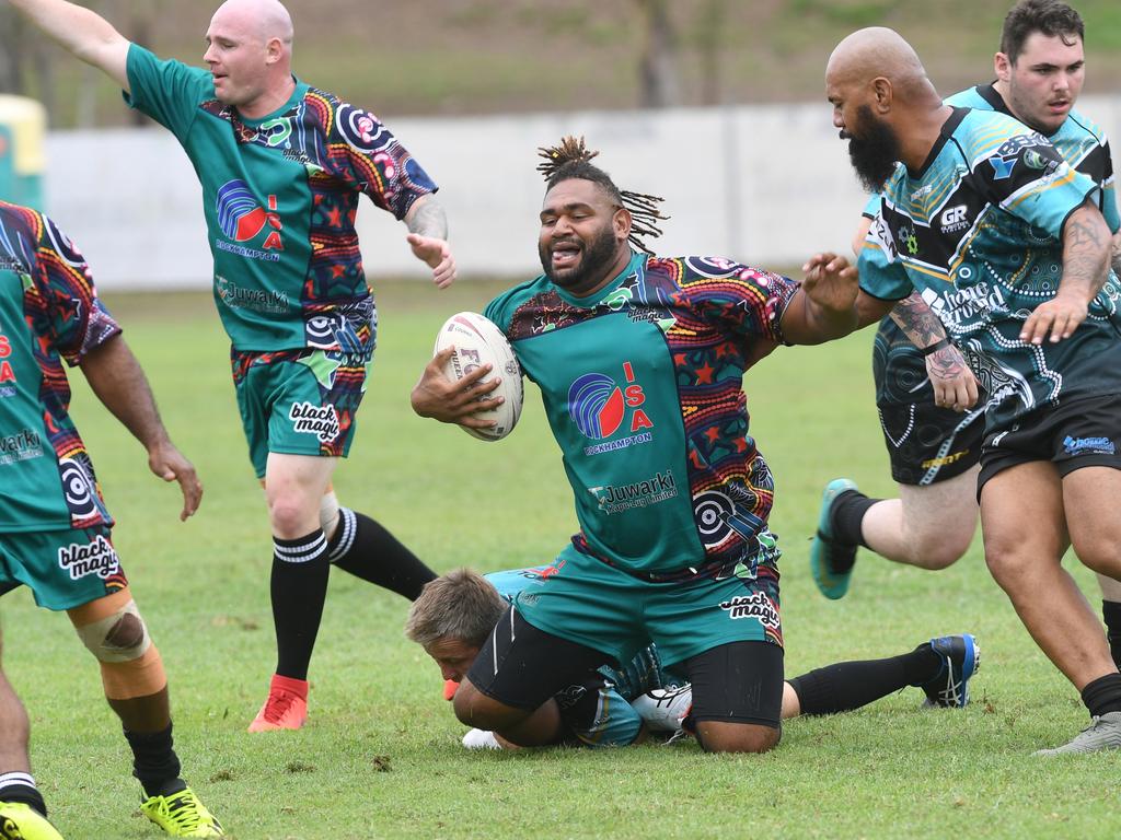 Warba Wangarunya Rugby League Carnival: Black Magic's Connie Pearson with the ball.