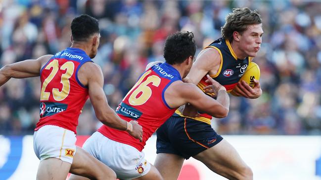 Daniel Curtin is unlikely to face Collingwood on Saturday at the MCG despite an injury to fellow tall defender Josh Worrell. Picture: James Elsby / Getty Images