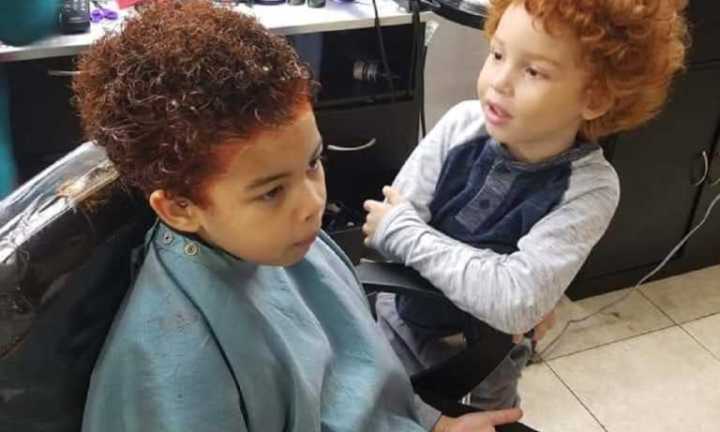 biracial babies with red hair