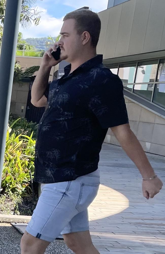 Braiden Spalding leaving Coffs Harbour Local Court on Monday.