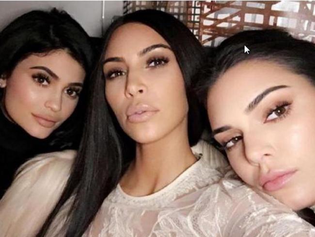 The reality stars posted a photo with their sister Kylie while filming in January.
