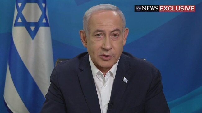 Benjamin Netanyahu appeared on ABC News in the US overnight.