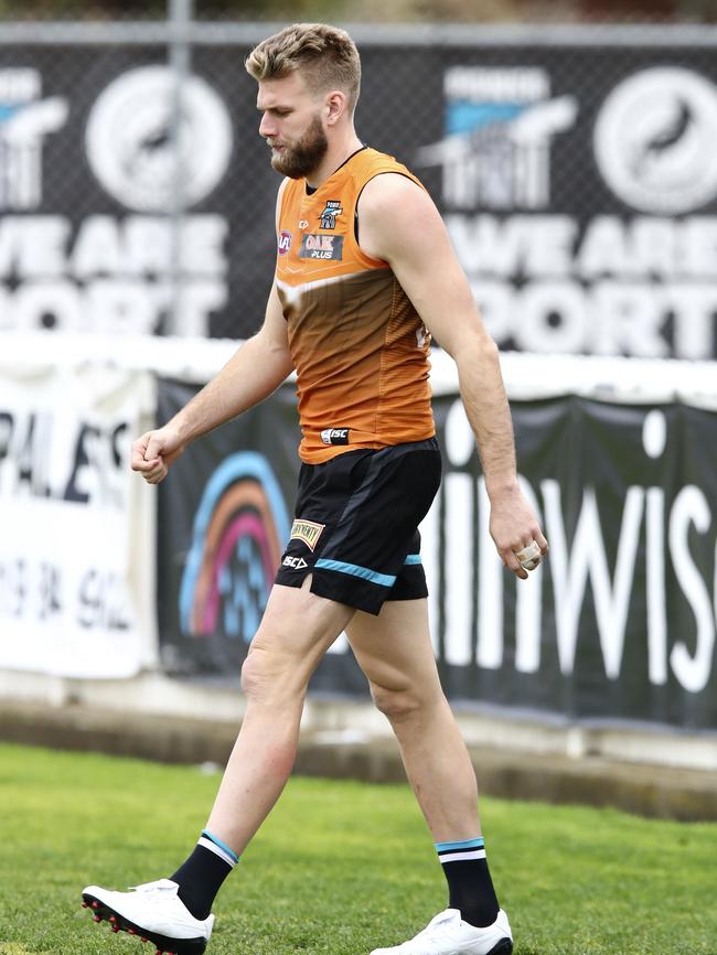 Jackson Trengove at training after spending two weeks in the SANFL. Picture: Sarah Reed