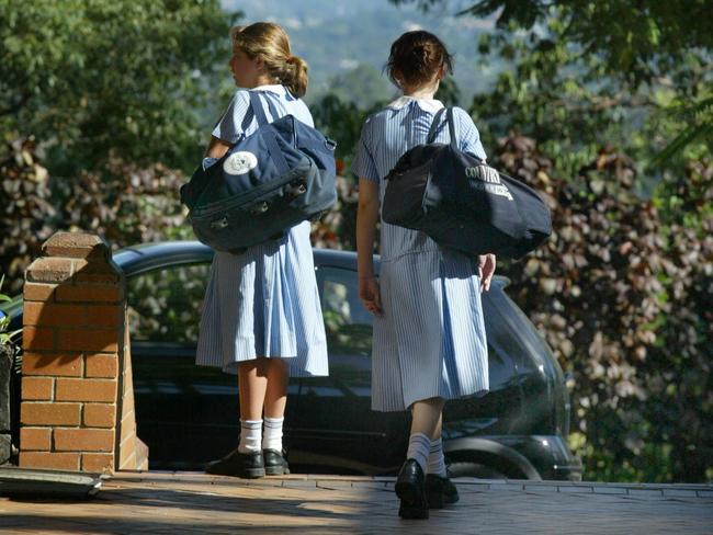 Two students of Stuartholme College at Toowong in Brisbane.