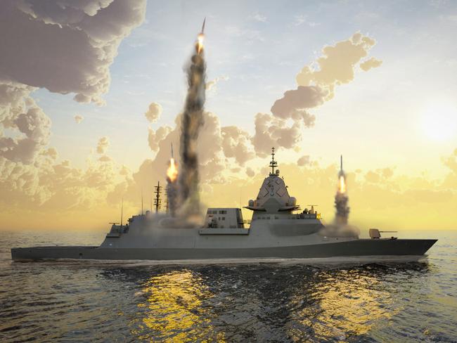 Evolved Hunter Class design for guided missile frigate. Supplied by BAE Systems Australia