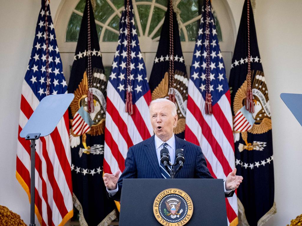 President Joe Biden speaks about the results of the 2024 election in the Rose Garden in Washington, DC. Picture: Getty Images via AFP