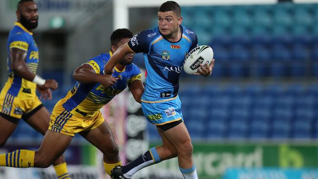 Ash Taylor starred in the Titans’ comeback win over the Eels. Picture: Scott Fletcher