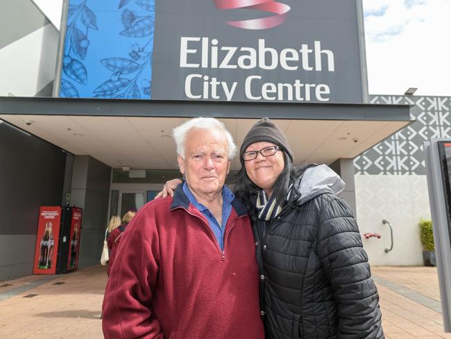 John Hinks and daughter Renate Henrick sat Elizabeth City Centre. Picture: Brenton Edwards