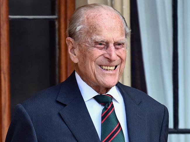 WINDSOR, UNITED KINGDOM - JULY 22: (EMBARGOED FOR PUBLICATION IN UK NEWSPAPERS UNTIL 24 HOURS AFTER CREATE DATE AND TIME) Prince Philip, Duke of Edinburgh (wearing the regimental tie of The Rifles) attends a ceremony to mark the transfer of the Colonel-in-Chief of The Rifles from him to Camilla, Duchess of Cornwall at Windsor Castle on July 22, 2020 in Windsor, England. The Duke of Edinburgh has been Colonel-in-Chief of The Rifles since its formation in 2007 and has served as Colonel-in-Chief of successive Regiments which now make up The Rifles since 1953. The Duchess of Cornwall was appointed Royal Colonel of 4th Battalion The Rifles in 2007. (Photo by Pool/Max Mumby/Getty Images)