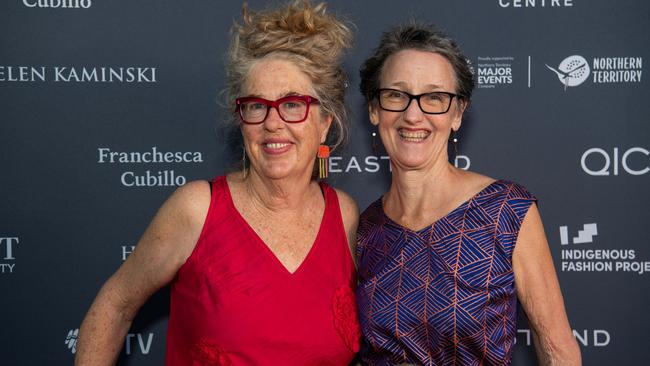 Thelma John and Patty Ring at the 2024 National Indigenous Fashion Awards (NIFA). Picture: Pema Tamang Pakhrin