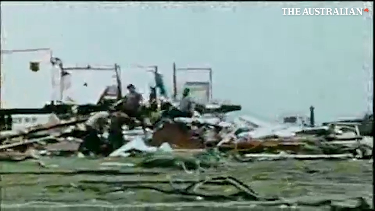 Archive footage replays the devastation of Cyclone Tracy