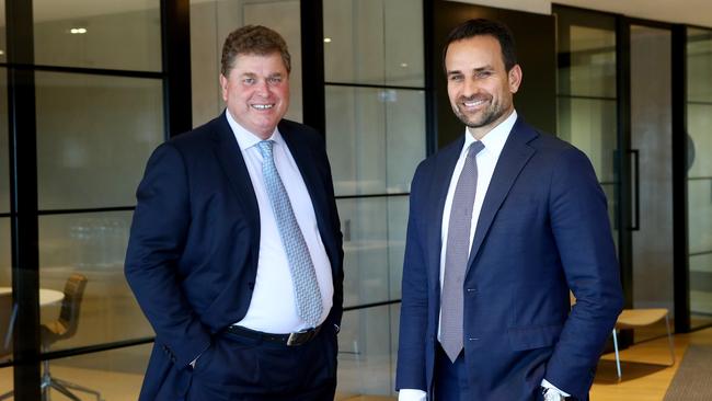 Centuria’s John McBain, left, and Jason Huljich. Picture: Hollie Adams