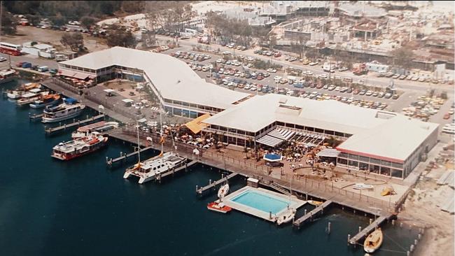 Fisherman's Wharf on The Spit on the Gold Coast circa 1987. The Sheraton Mirage is under construction in the background. Picture: Stanford Stanford Stanford and 4GG