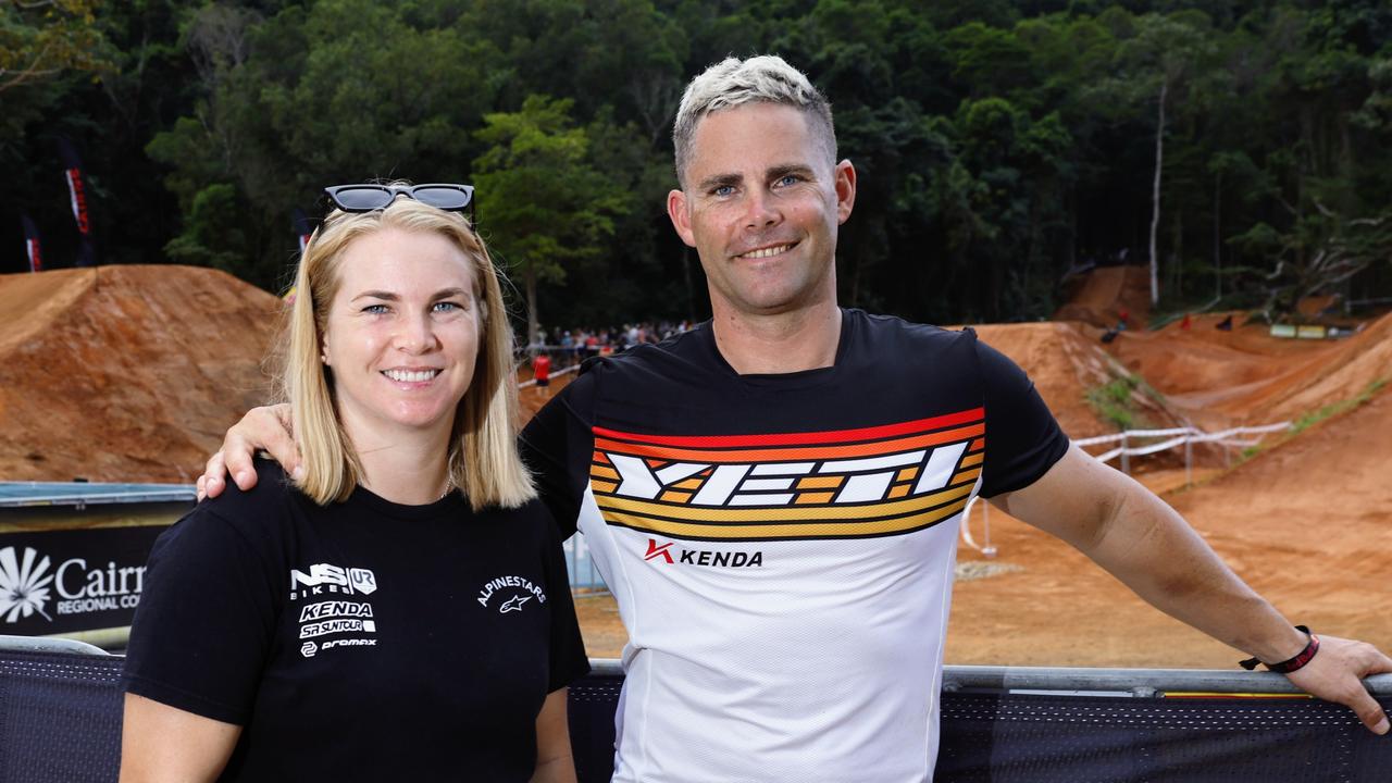 Cairns World Championship downhill MTB riders Tracey Hannah and Mick Hannah are ambassadors for Crankworx Cairns. Picture: Brendan Radke