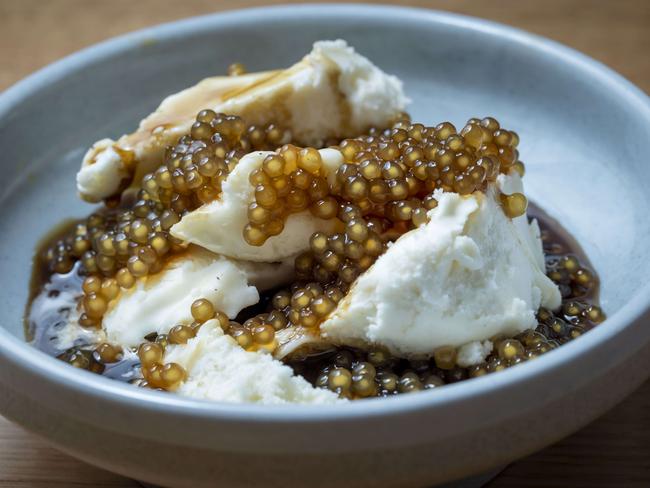 The taho tastes like a Maccas sundae. Picture: Wayne Taylor