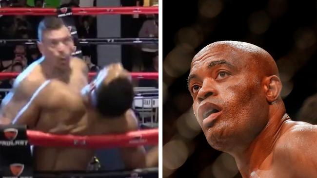 Anderson Silva's son was brutally KO'ed. Photo: YouTube and Getty Images