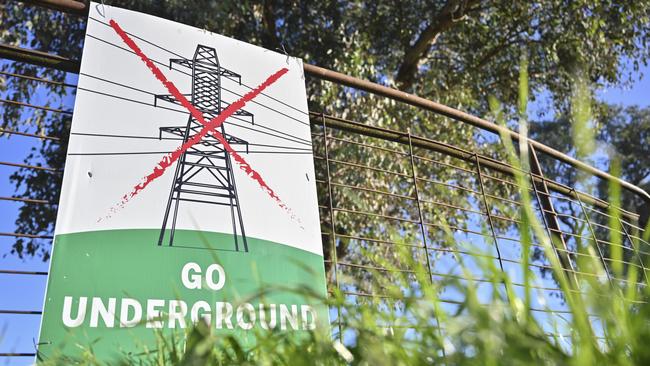 A protest sign at Ross Smith's farm in Darlow. Picture: Martin Ollman