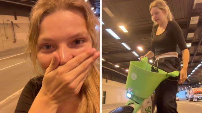 An epic e-bike mistake. Image: TikTok / @emma.louisee