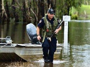 Croc search armed police