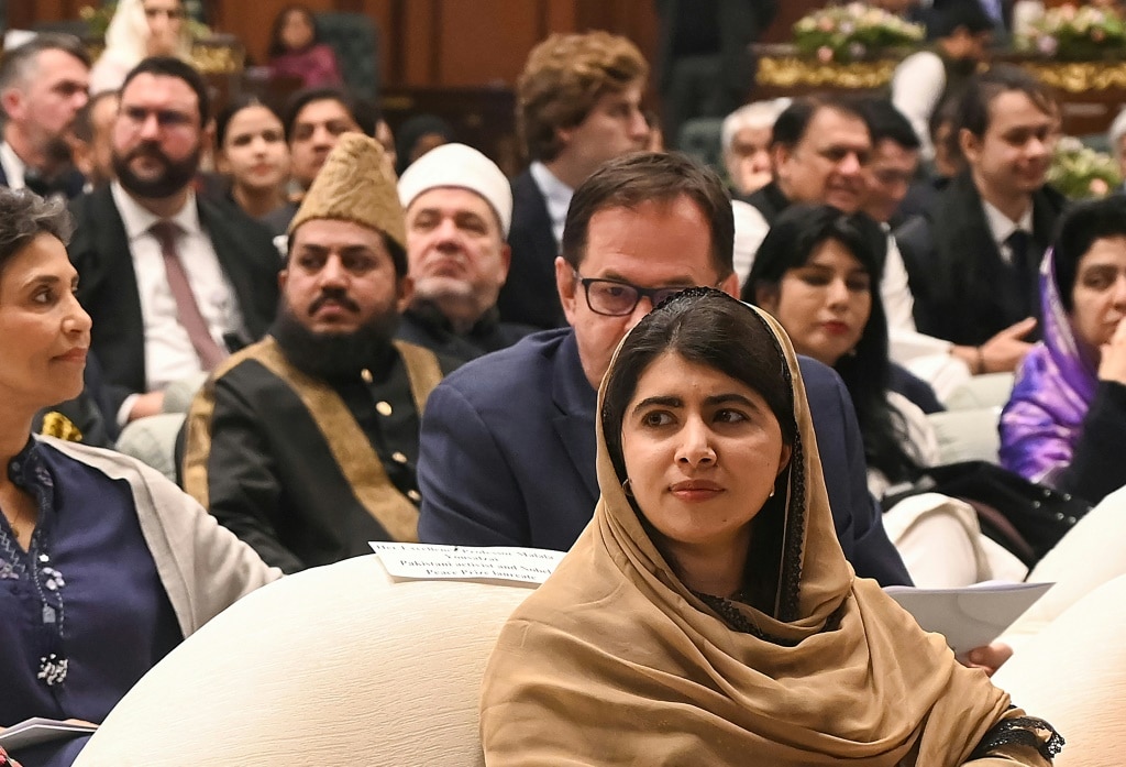 Malala Yousafzai at the international summit on 'Girls’ Education in Muslim Communities', in Islamabad