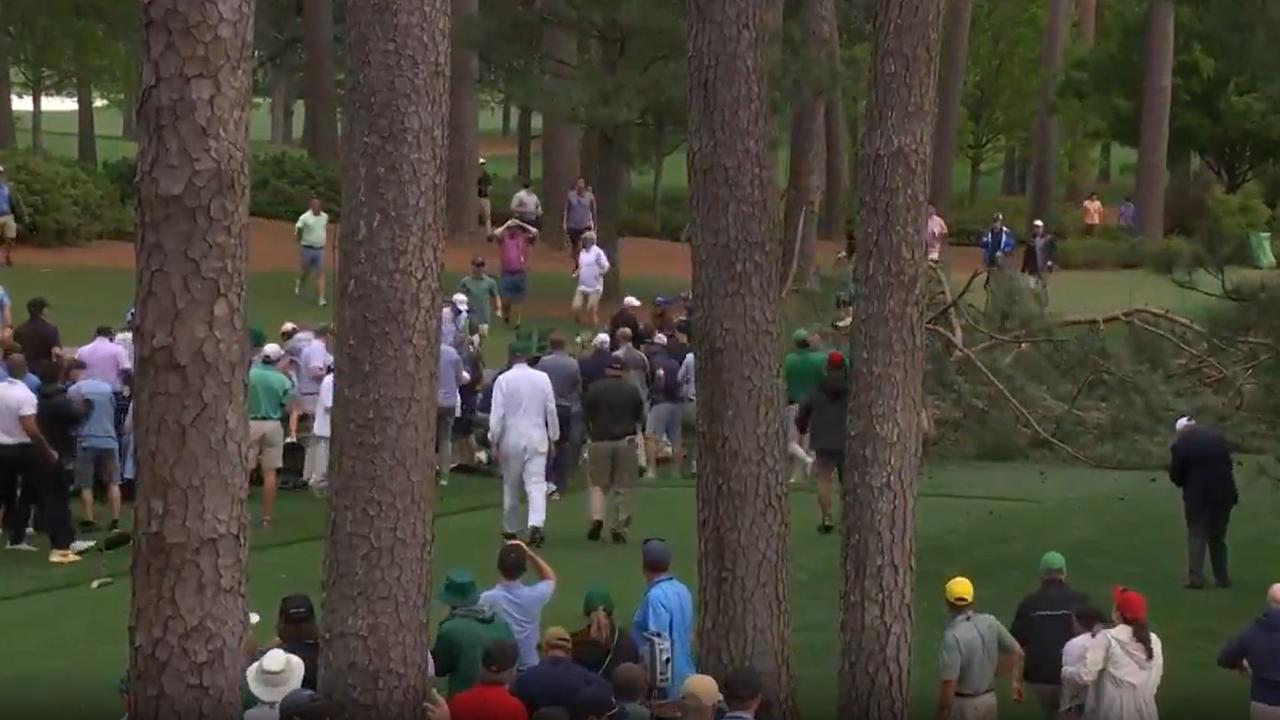 Masters second round suspended for day after strong storms down trees