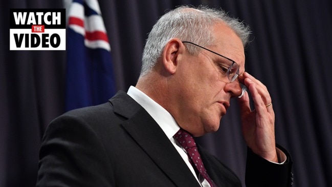 Scott Morrison on verge of tears addressing culture within parliament