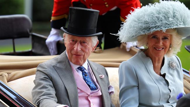 King Charles and Queen Camilla arrive at Ascot on June 21. Picture: Getty Images