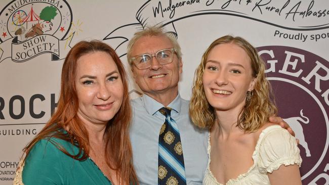 Nicole Parker-Brown, Matthew Brown and Sol Brown at Miss Mudgeeraga Showgirl at Mudgeeraba Showgrounds. Pic: Regina King