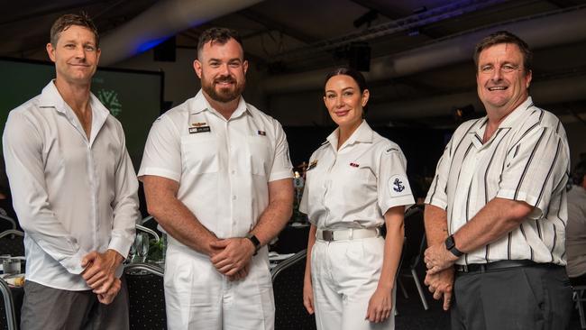 CPO Shane Murphy, AB Collins, LS Leigh Robke and CPO Sean OÃ&#149;Neill celebrates International Men's Day Lunch at the Darwin Turf Club Pavilion, Darwin. Picture: Pema Tamang Pakhrin