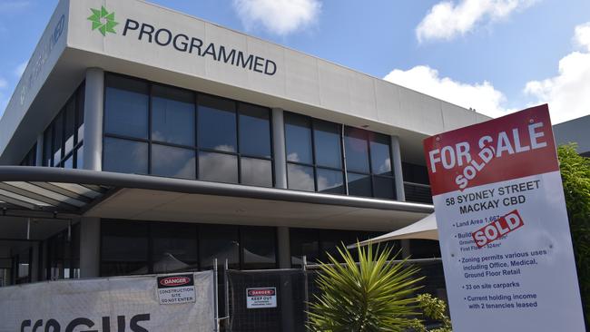 The building at 58 Sydney St was sold and renovations have begun. It was one of the many empty retail and commercial spaces in Mackay's CBD in September 2020. Picture: Zizi Averill