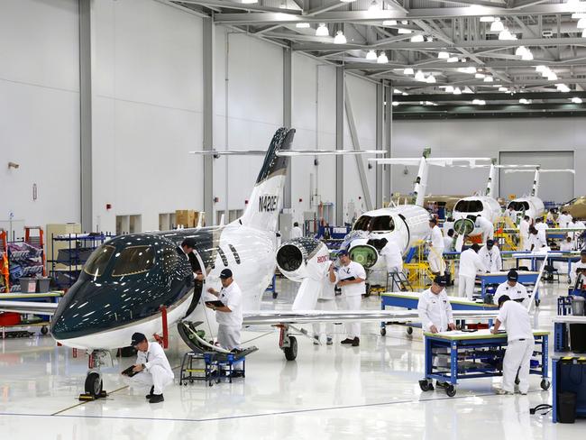 The HondaJet in production.