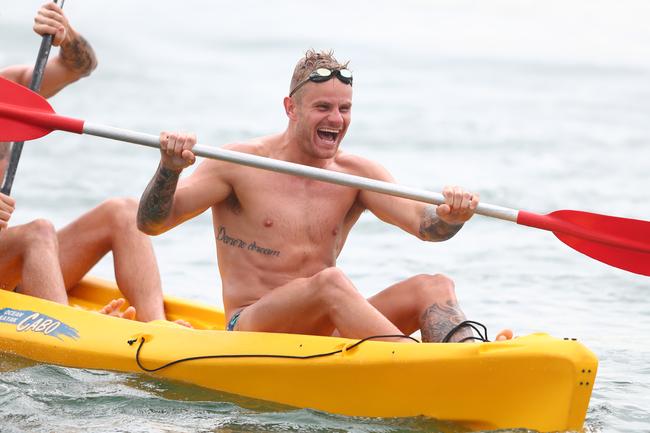 GOLD COAST, AUSTRALIA - JANUARY 23: Brandon Ellis during a Gold Coast Suns AFLW training session at Palm Beach Parklands on January 23, 2020 in Gold Coast, Australia. (Photo by Chris Hyde/Getty Images)