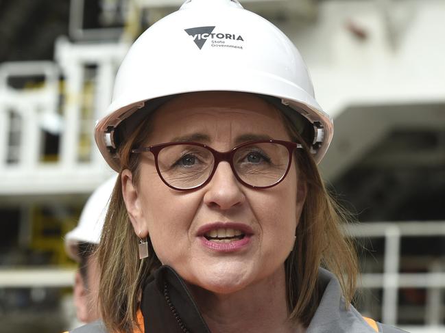 MELBOURNE, AUSTRALIA - NewsWire Photos May 09, 2024: Victorian Premier Jacinta Allan speaks to the media while on a visit to the North East Link construction site at Watsonia. Picture: NCA NewsWire / Andrew Henshaw