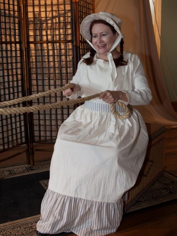 Brigid O’Sullivan stars in the one-woman show <i>Pioneers in Petticoats.</i>