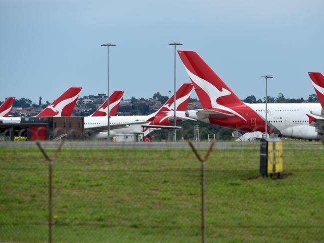 Qantas still has some planes in the air, carrying stranded Aussies home. Picture: AAP