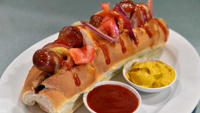 The first hot dog in an online auction has been won for $100. Picture: John McCutcheon