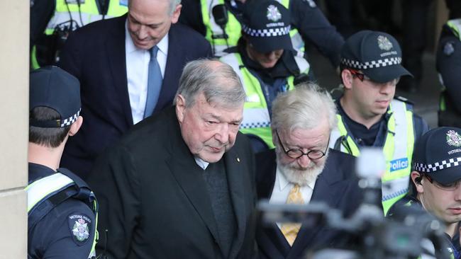 George Pell at the Melbourne Magistrates Court. Picture: Alex Coppel.