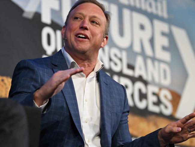 12/7/2024: Steven Miles Premier of Queensland, interviewed by Chris Jones, Editor, The Courier-Mail,  during the Future Resources 2024 lunch at the Brisbane Convention Centre. pic: Lyndon Mechielsen/Courier Mail