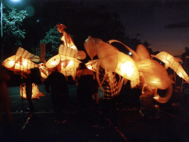 Undated pic of Fish, in the  Lismore lantern Parade picGraeme/Batterbury fairs festivals nsw illuminations