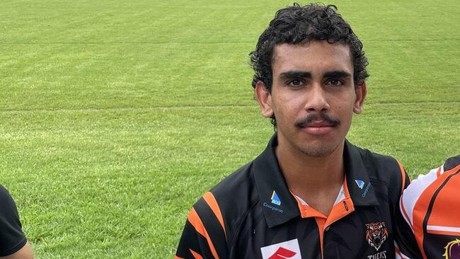 Keebra Park SHS's Joshua Donovan, left, pre-season with the Brisbane Tigers.