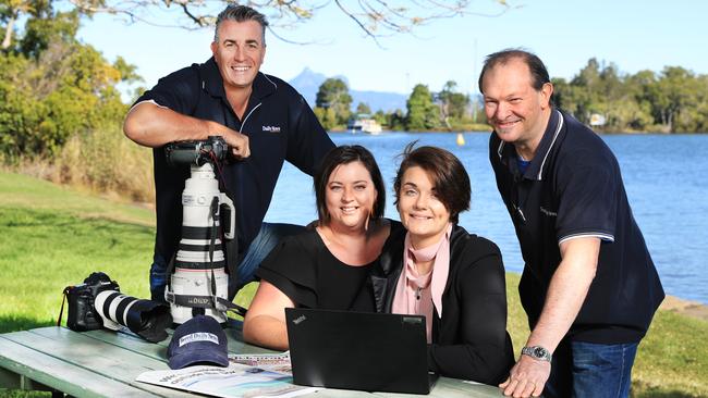 Tweed Daily News team Scott Powick, Jodie Callcott, Jessica Lamb and editor Bob Anthony. Photo: Wendy Powick.