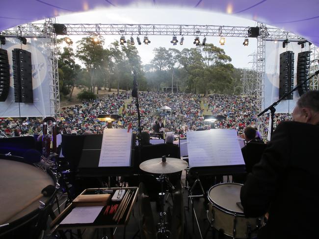 Chill out at the Symphony Under The Stars on Saturday night. Picture: MATT THOMPSON.