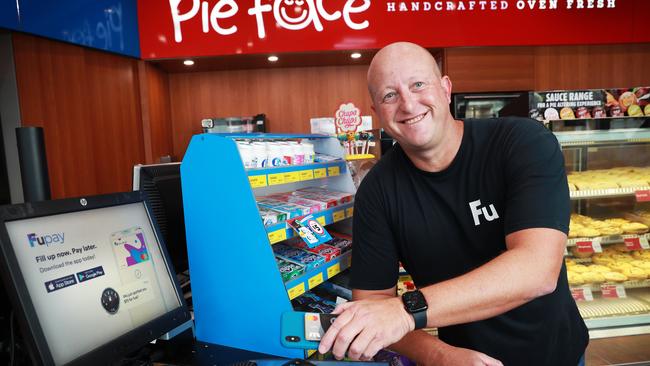 Fupay managing director and founder Michael Fredericks at United Petroleum in Dee Why. Picture: John Feder/The Australian.