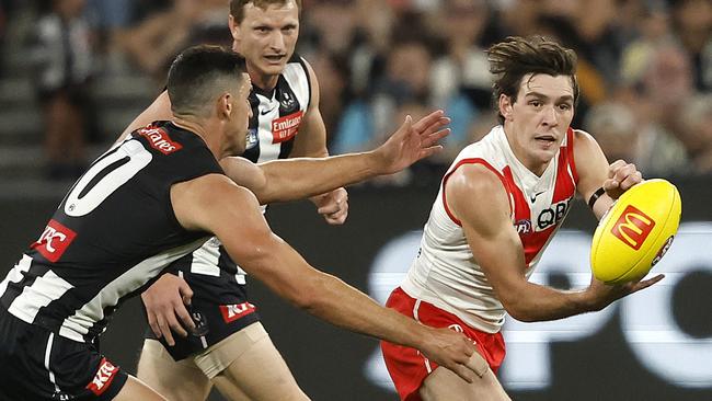 Sydney's Errol Gulden during the Round 1 AFL match between the Collingwood Magpies and the Sydney Swans at the MCG on March 15, 2024. Photo by Phil Hillyard(Image Supplied for Editorial Use only - Phil Hillyard  **NO ON SALES** - Â©Phil Hillyard )